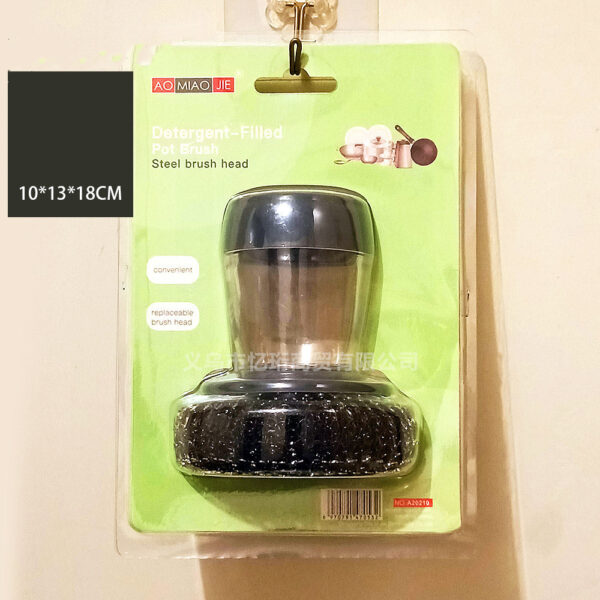 Kitchen Soap Brush Cleaner Push-type Brush Kitchen Detergent Tools - Image 4