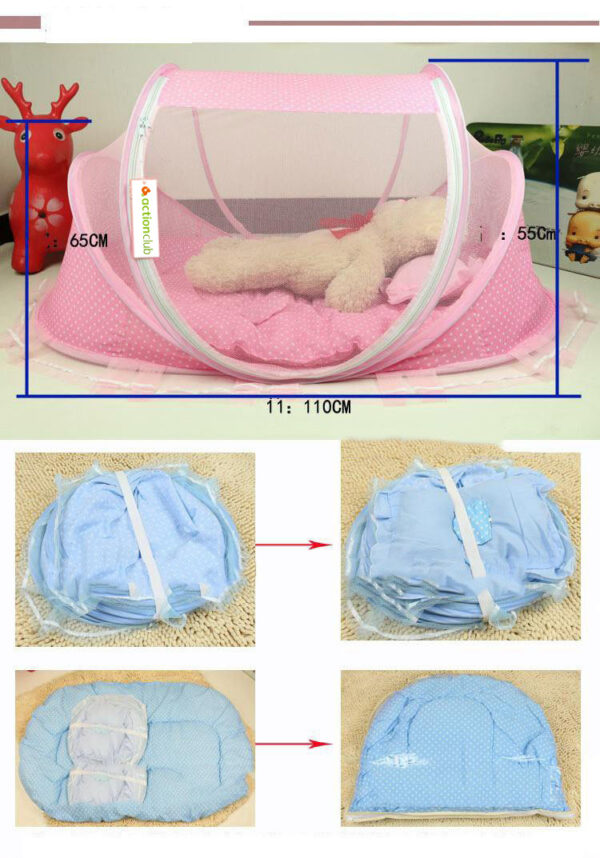 Foldable Baby Bed Net With Pillow Net 2pieces Set - Image 5