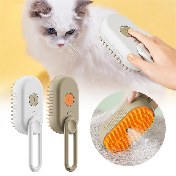 3-in-1 Electric Pet Grooming Brush Steam Spray, Massage, and Hair Removal for Cats and Dogs - Image 8