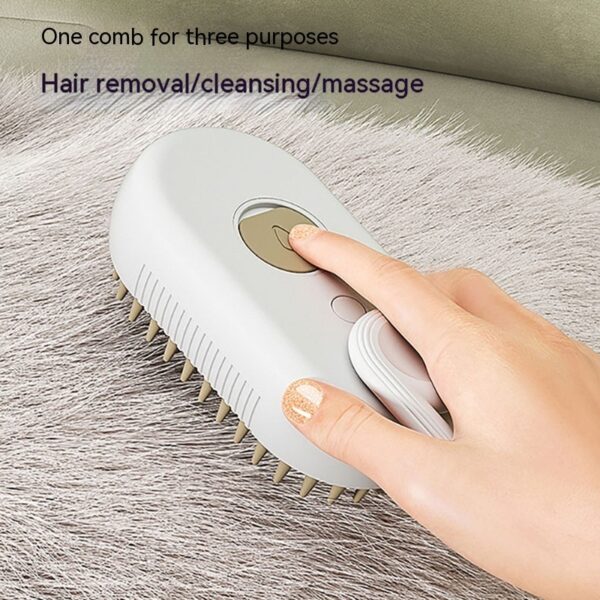 3-in-1 Electric Pet Grooming Brush Steam Spray, Massage, and Hair Removal for Cats and Dogs - Image 2