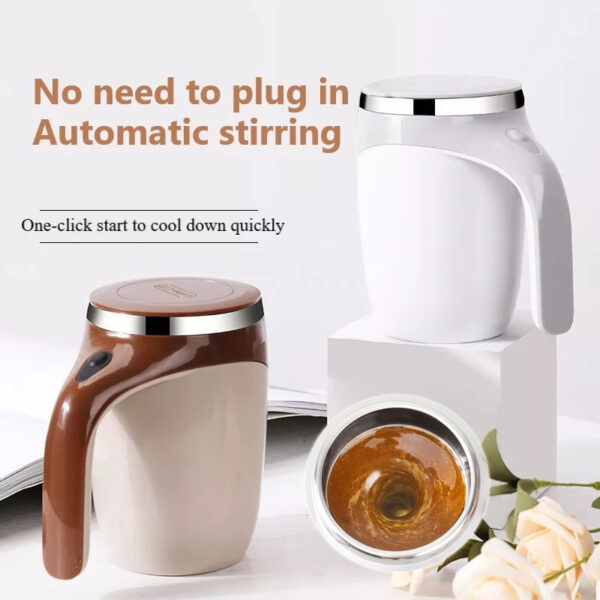 Rechargeable Automatic Stirring Cup for Coffee, Milkshakes and More