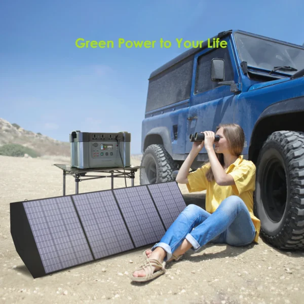 Foldable Solar Panel, 60/100/140/200W Mobile, Laptop, Solar Generator, Fishing - Image 3