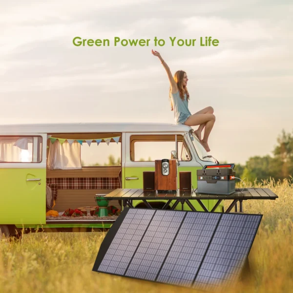 Foldable Solar Panel, 60/100/140/200W Mobile, Laptop, Solar Generator, Fishing - Image 2