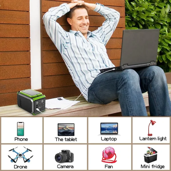 Portable Power Station 148Wh Camping Solar Power Bank - Image 6