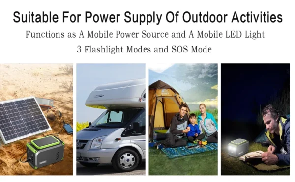 Portable Power Station 148Wh Camping Solar Power Bank - Image 9