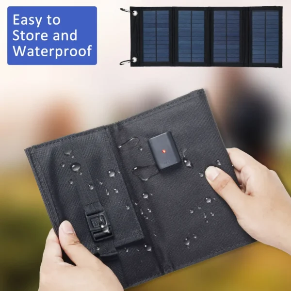 100W Folding Outdoor Solar Panel Waterproof Charger USB - Image 4