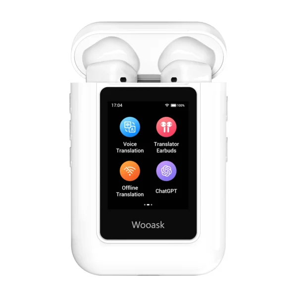 Translator Earbuds, ChatGPT AI Translator Earphones with Touch Screen