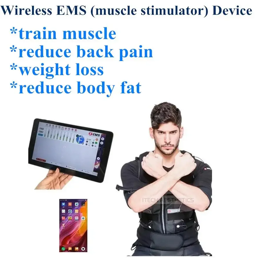 New Technology Wireless EMS Training Device Electrical Muscle Stimulation Exercise System With EMS Suit Underwear Set Home Use