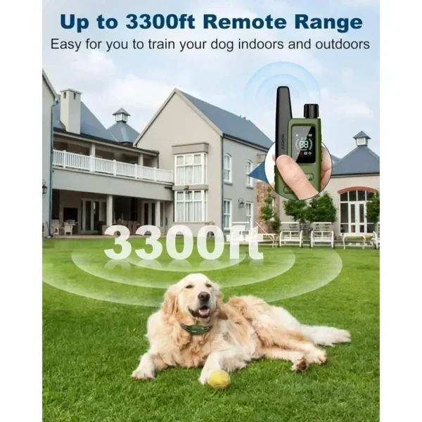 Dog Training Collar - 3300FT with Remote IPX7 Waterproof - Image 3
