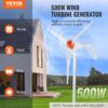 500W Wind Turbine Generator, 12V Wind Turbine Kit, 3-Blade Wind Power Generator