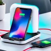 a cell phone on a wireless charger